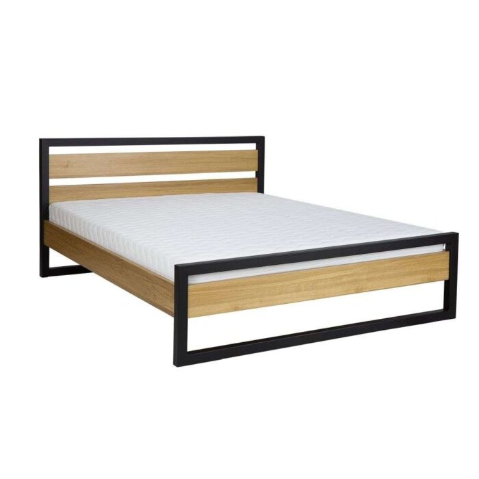 ŁÓŻKO LK371 dębowe DREWMAX - obrazek 2