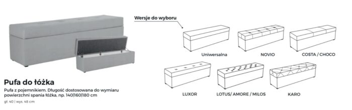 Pufa / Ławeczka do łóżka Hauss - obrazek 2