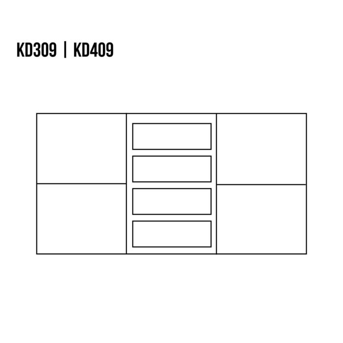 KOMODA KD309 dębowa DREWMAX - obrazek 2