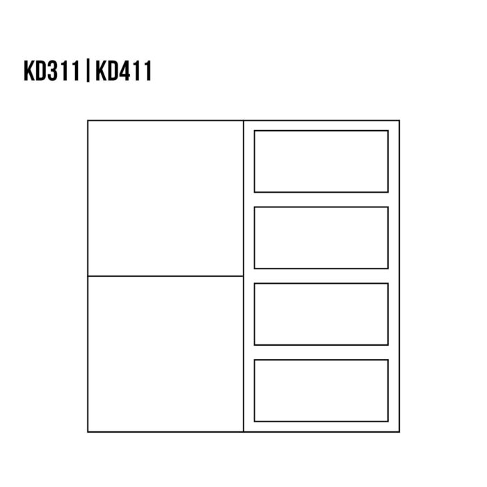 KOMODA KD311 dębowa DREWMAX - obrazek 2