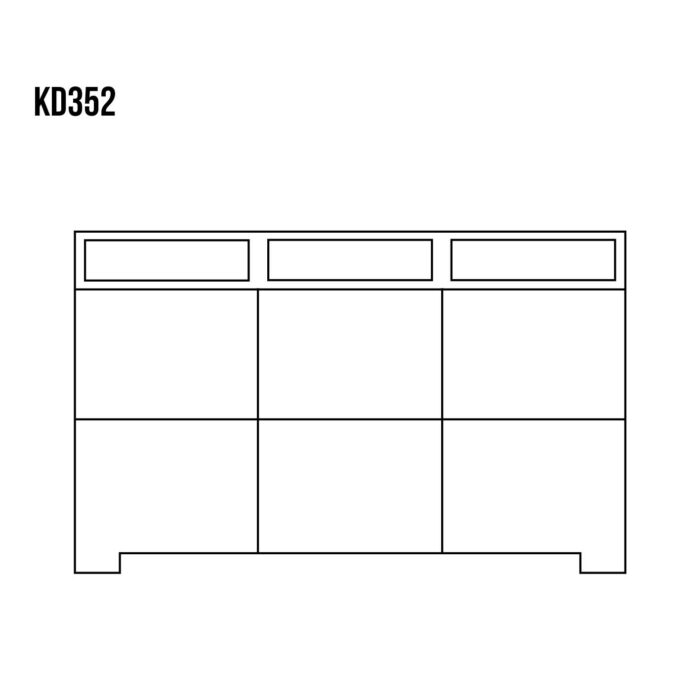KOMODA KD352 dębowa DREWMAX - obrazek 4